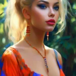Очень красивая романтичная блондиночка