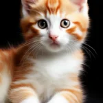 Котёнок полосатый, рыжий с белым, милота