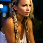 Потрясающая цифровая фотография женщины с каскадом мелированных волос
