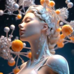 Женщина, молекулярная живопись