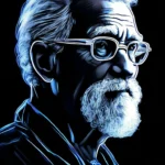 8 рисунок, контур деда, чёрный фон, неон одной линией, профессионально, эстетично, красиво, реалистично, 4k, 30mm lens
