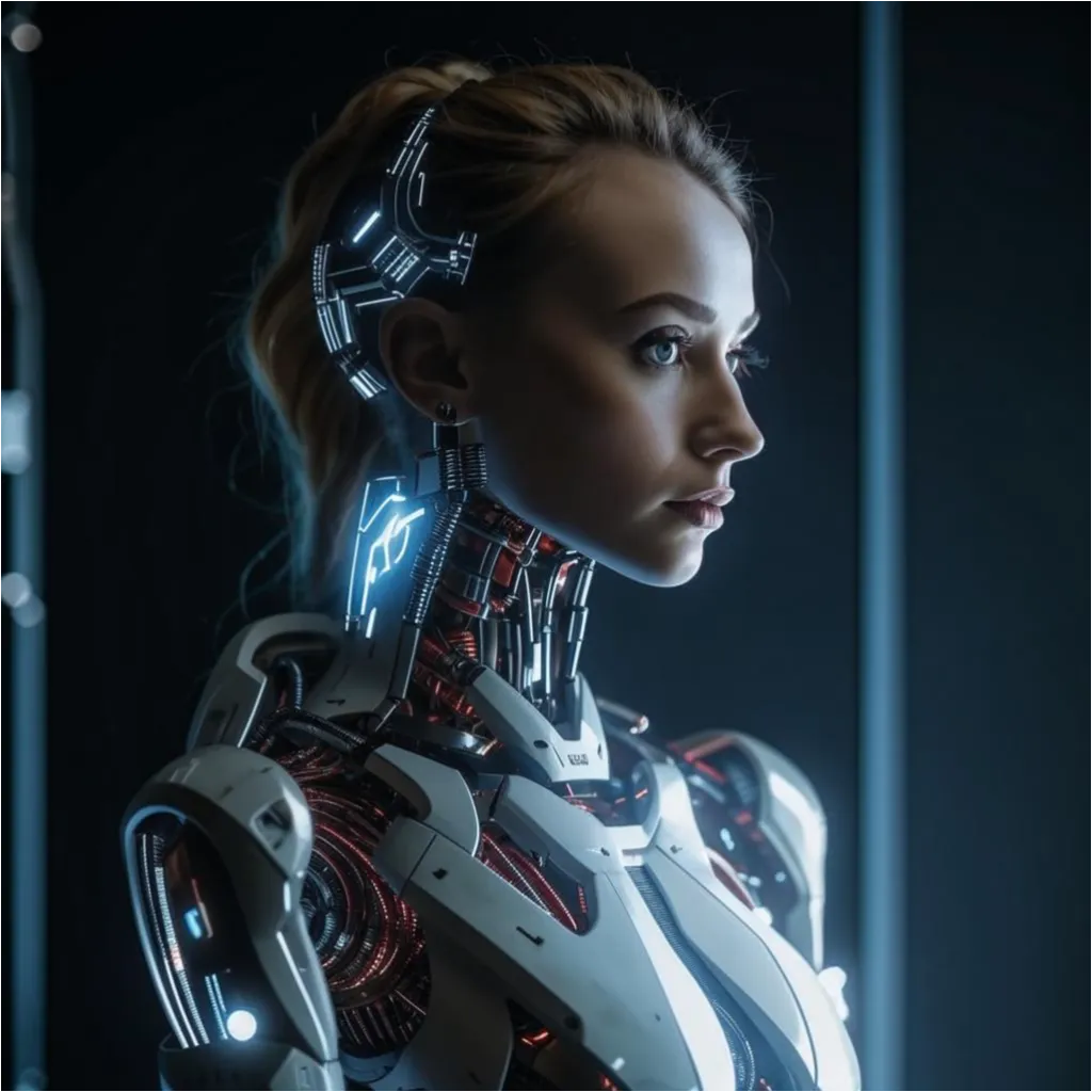 The cyborg woman
