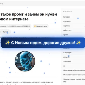 Новогодний снегопад с поздравлением для любого сайта, скрипт